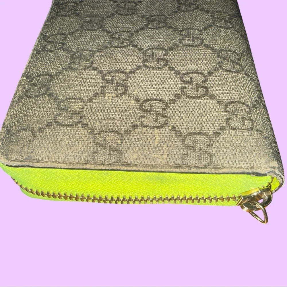Neon Gucci wallet gg supreme heart - Picture 5 of 7